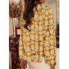 imageSHEWIN Womens Tops Casual V Neck Long Sleeve Shirts Floral Boho Blouses TunicsB Yellow