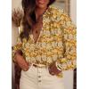 imageSHEWIN Womens Tops Casual V Neck Long Sleeve Shirts Floral Boho Blouses TunicsB Yellow