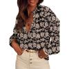 imageSHEWIN Womens Tops Casual V Neck Long Sleeve Shirts Floral Boho Blouses TunicsA Black