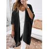 imageSHEWIN Cardigan Sweaters for Women 34 Sleeve Open Front Cover Up Crochet Lightweight Summer Cardigans SweaterB Black