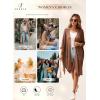 imageSHEWIN Cardigan Sweaters for Women 34 Sleeve Open Front Cover Up Crochet Lightweight Summer Cardigans SweaterB Dark Brown