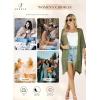 imageSHEWIN Cardigan Sweaters for Women 34 Sleeve Open Front Cover Up Crochet Lightweight Summer Cardigans SweaterB Moss Green