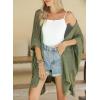 imageSHEWIN Cardigan Sweaters for Women 34 Sleeve Open Front Cover Up Crochet Lightweight Summer Cardigans SweaterB Moss Green