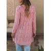 imageSHEWIN Cardigan Sweaters for Women Casual Lightweight Long Sleeve Open Front Crochet Cardigans SweaterA Pink
