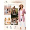 imageSHEWIN Cardigan Sweaters for Women Casual Lightweight Long Sleeve Open Front Crochet Cardigans SweaterA Pink