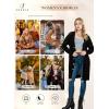 imageSHEWIN Cardigan Sweaters for Women Casual Lightweight Long Sleeve Open Front Crochet Cardigans SweaterB Black