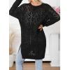 imageSHEWIN Cardigan Sweaters for Women Casual Lightweight Long Sleeve Open Front Crochet Cardigans SweaterB Black