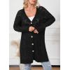 imageSHEWIN Cardigan Sweaters for Women Casual Lightweight Long Sleeve Open Front Crochet Cardigans SweaterB Black