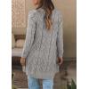 imageSHEWIN Cardigan Sweaters for Women Casual Lightweight Long Sleeve Open Front Crochet Cardigans SweaterB Gray