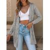 imageSHEWIN Cardigan Sweaters for Women Casual Lightweight Long Sleeve Open Front Crochet Cardigans SweaterB Gray