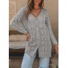 imageSHEWIN Cardigan Sweaters for Women Casual Lightweight Long Sleeve Open Front Crochet Cardigans SweaterB Gray