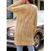 imageSHEWIN Cardigan Sweaters for Women Casual Lightweight Long Sleeve Open Front Crochet Cardigans SweaterB Khaki