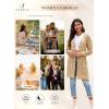 imageSHEWIN Cardigan Sweaters for Women Casual Lightweight Long Sleeve Open Front Crochet Cardigans SweaterB Khaki