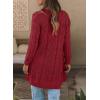 imageSHEWIN Cardigan Sweaters for Women Casual Lightweight Long Sleeve Open Front Crochet Cardigans SweaterB Red