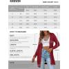 imageSHEWIN Cardigan Sweaters for Women Casual Lightweight Long Sleeve Open Front Crochet Cardigans SweaterB Red