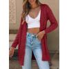 imageSHEWIN Cardigan Sweaters for Women Casual Lightweight Long Sleeve Open Front Crochet Cardigans SweaterB Red
