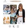 imageSHEWIN Cardigan Sweaters for Women Lightweight 34 Sleeve Cover Up Open Front Summer Cropped Crochet Cardigans SweaterB Black