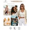 imageSHEWIN Cardigan Sweaters for Women Lightweight 34 Sleeve Cover Up Open Front Summer Cropped Crochet Cardigans SweaterB Oatmeal