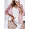imageSHEWIN Cardigan Sweaters for Women Lightweight 34 Sleeve Cover Up Open Front Summer Cropped Crochet Cardigans SweaterB Orchid Bouquet