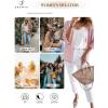 imageSHEWIN Cardigan Sweaters for Women Lightweight 34 Sleeve Cover Up Open Front Summer Cropped Crochet Cardigans SweaterB Orchid Bouquet