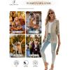 imageSHEWIN Cardigan Sweaters for Women Lightweight 34 Sleeve Cover Up Open Front Summer Cropped Crochet Cardigans SweaterB Parchment