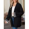 imageSHEWIN Women Cardigan Sweaters 2024 Open Front Long Sleeve Knit Coat with PocketBlack