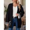 imageSHEWIN Women Cardigan Sweaters 2024 Open Front Long Sleeve Knit Coat with PocketBlack