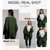 imageSHEWIN Women Cardigan Sweaters 2024 Open Front Long Sleeve Knit Coat with PocketJungle Green