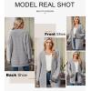 imageSHEWIN Women Cardigan Sweaters 2024 Open Front Long Sleeve Knit Coat with PocketLight Grey