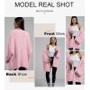 imageSHEWIN Women Cardigan Sweaters 2024 Open Front Long Sleeve Knit Coat with PocketLight Pink