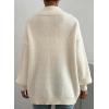 imageSHEWIN Women Open Front Knit Sweater Button Casual Long Sleeve V Neck CardiganBeige