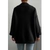 imageSHEWIN Women Open Front Knit Sweater Button Casual Long Sleeve V Neck CardiganBlack