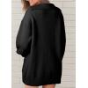 imageSHEWIN Women Open Front Knit Sweater Button Casual Long Sleeve V Neck CardiganBlack
