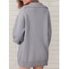 imageSHEWIN Women Open Front Knit Sweater Button Casual Long Sleeve V Neck CardiganGray