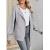 imageSHEWIN Women Open Front Knit Sweater Button Casual Long Sleeve V Neck CardiganGray