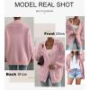 imageSHEWIN Women Open Front Knit Sweater Button Casual Long Sleeve V Neck CardiganPink