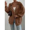 imageSHEWIN Women Open Front Knit Sweater Button Casual Long Sleeve V Neck CardiganStraw Yellow
