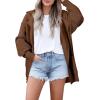 imageSHEWIN Women Open Front Knit Sweater Button Casual Long Sleeve V Neck CardiganStraw Yellow