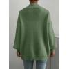 imageSHEWIN Women Open Front Knit Sweater Button Casual Long Sleeve V Neck CardiganVineyard Green
