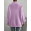 imageSHEWIN Women Open Front Knit Sweater Button Casual Long Sleeve V Neck CardiganZ Orchid Petal