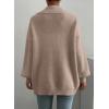 imageSHEWIN Women Open Front Knit Sweater Button Casual Long Sleeve V Neck CardiganZ Parchment