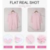 imageSHEWIN Womens Casual 34 Short Sleeve Open Front Lightweight Cable Knit Kimono Cardigan SweatersC Pink