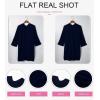 imageSHEWIN Womens Casual 34 Short Sleeve Open Front Lightweight Cable Knit Kimono Cardigan SweatersD Navy Blue