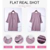 imageSHEWIN Womens Casual 34 Short Sleeve Open Front Lightweight Cable Knit Kimono Cardigan SweatersD Purple