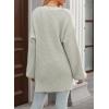 imageSHEWIN Womens Casual Long Sleeve Button Open Front Lightweight Cardigan Soft Cable Knit Sweater OutwearB Grey
