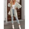imageSHEWIN Womens Casual Long Sleeve Button Open Front Lightweight Cardigan Soft Cable Knit Sweater OutwearB Grey