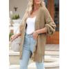 imageSHEWIN Womens Casual Long Sleeve Button Open Front Lightweight Cardigan Soft Cable Knit Sweater OutwearB Khaki