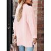 imageSHEWIN Womens Casual Long Sleeve Button Open Front Lightweight Cardigan Soft Cable Knit Sweater OutwearB Pink