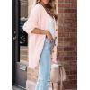 imageSHEWIN Womens Casual Long Sleeve Button Open Front Lightweight Cardigan Soft Cable Knit Sweater OutwearB Pink