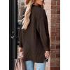 imageSHEWIN Womens Casual Long Sleeve Button Open Front Lightweight Cardigan Soft Cable Knit Sweater OutwearDark Brown